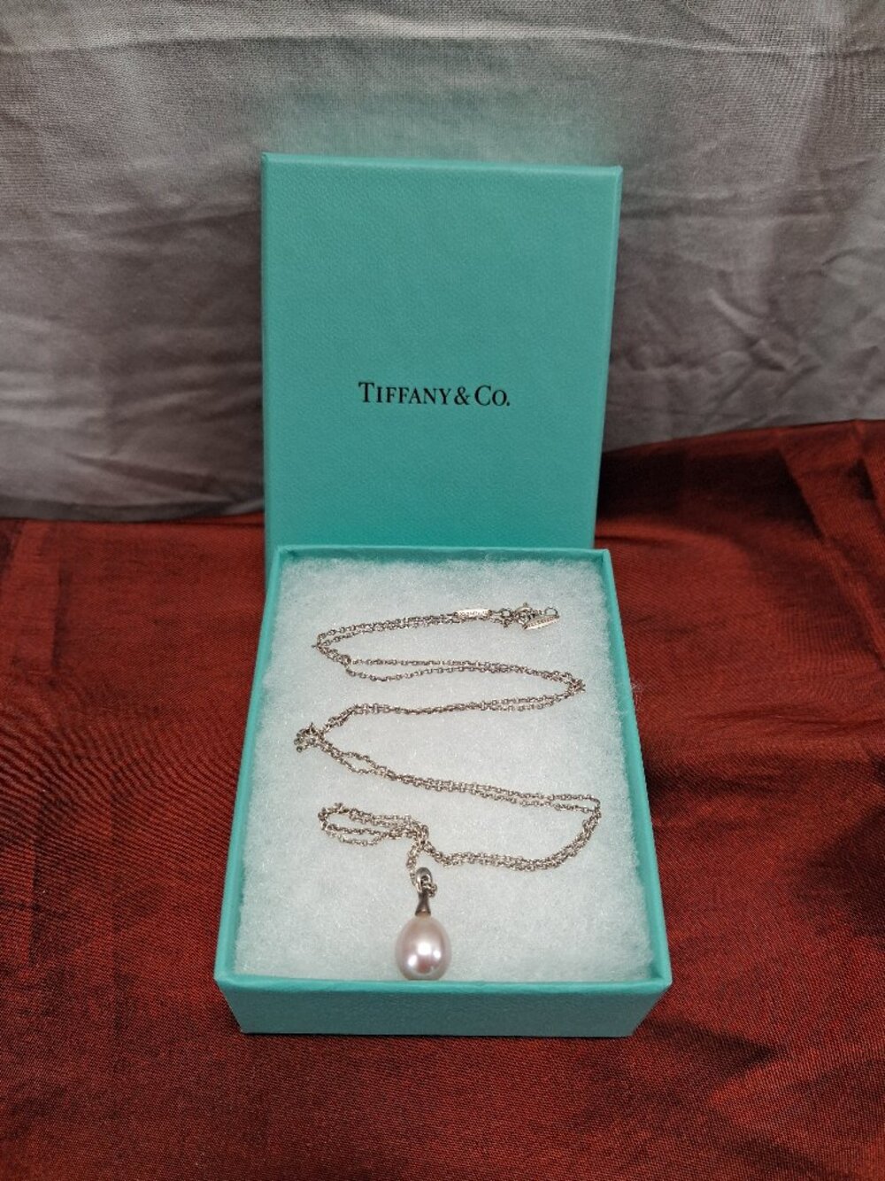 Tiffany and Co Elsa Peretti Pink Pearl Necklace 26"